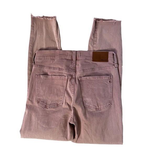 Madewell Sz 26 9”High Riser Skinny Skinny Crop Jeans Pink - Picture 6 of 11